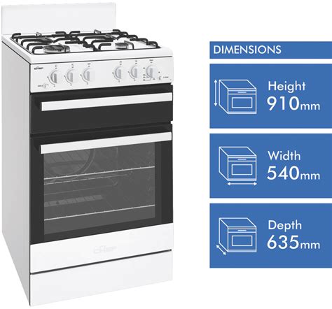 chef gas cooker 54cm